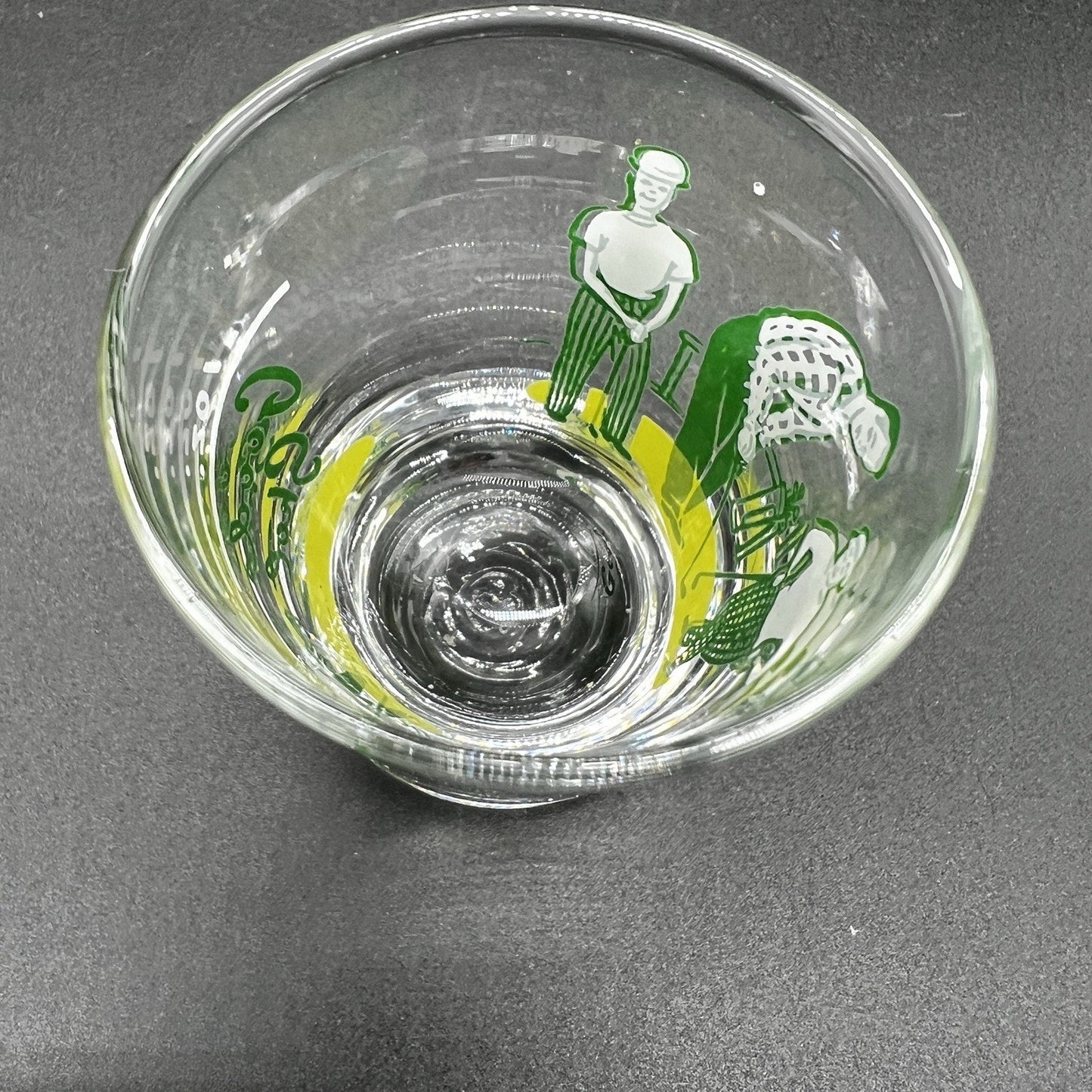 "Golfer 19th Hole 1 oz. Good Shot Glass" Retro Golf Glass Barware Sports MCM